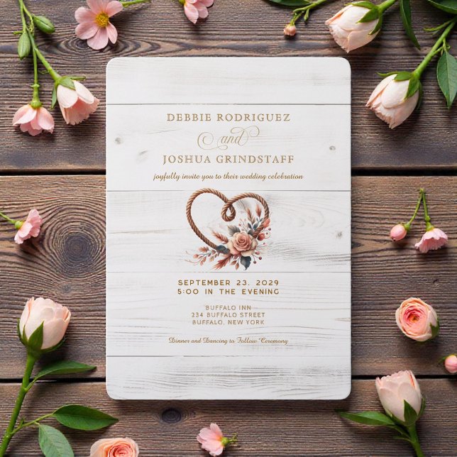 Western Rustic Barn Wedding Invitation  Inbjudningar (Skapare uppladdad)