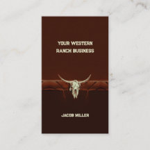 Western Rustic Bull Skull Brown Land Rodeo