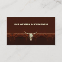 Western Rustic Bull Skull Brown Land Rodeo