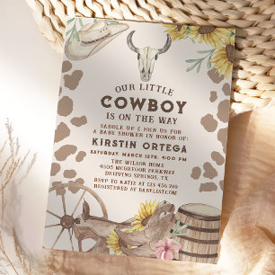 Western Rustic Cowboybabydusch Inbjudningar