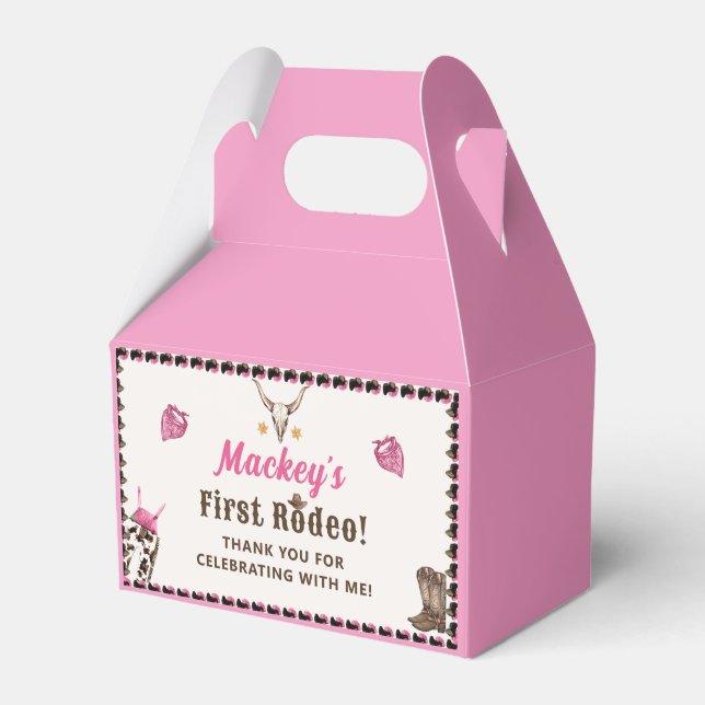 Western Rustic CowboyFödelsedagsfest Presentaskar (Framsidan Sidan)