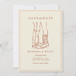 Western Rustic Modern Foto Spara Datum Datumet