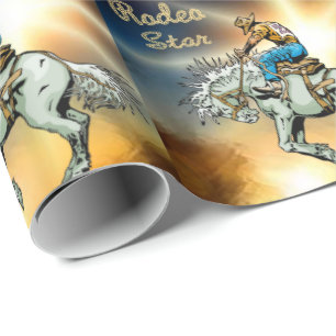Western ryttare för RodeostjärnaBronc som slår Presentpapper