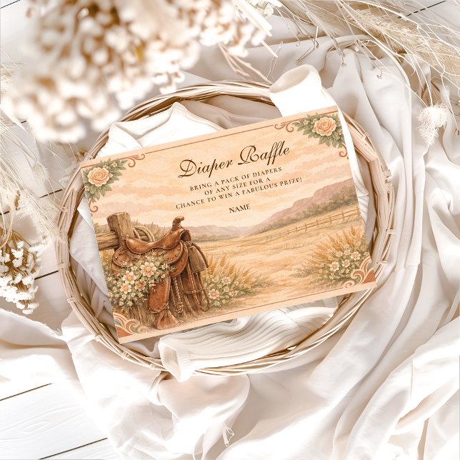 Western Saddle Wildflower Diapper Raffle  Tilläggskort (Skapare uppladdad)