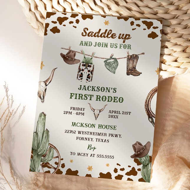 Western sadel upp och Gå med oss för Födelsedagsfe Inbjudningar (Skapare uppladdad)