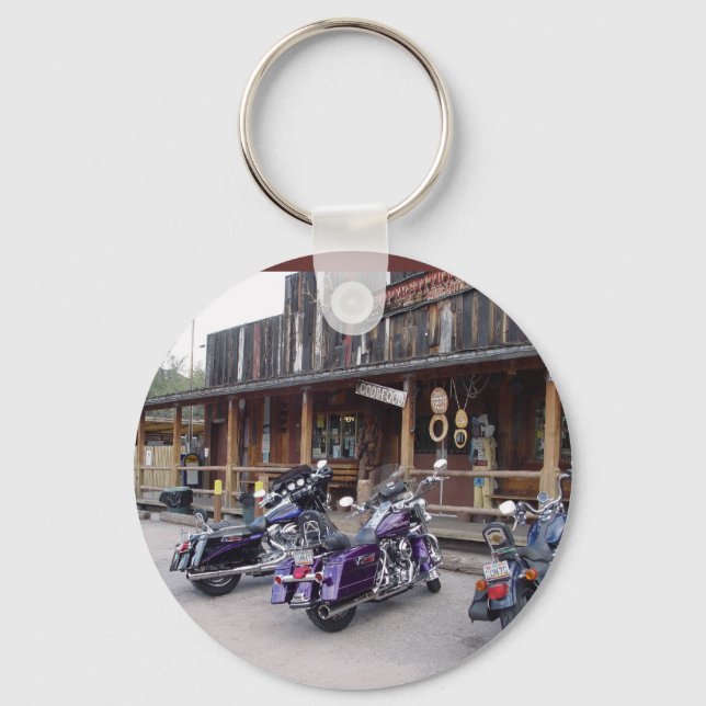 Western Saloon för motorcyklar Nyckelring (Framsida)