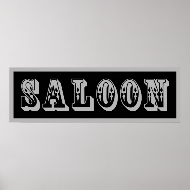Western saloon-tecken poster (Framsidan)