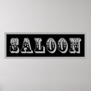 Western saloon-tecken poster