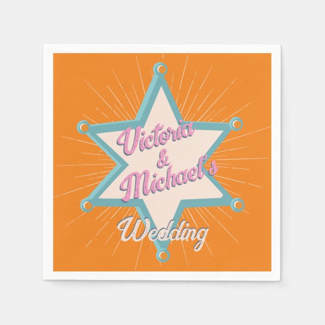 Western Sheriffens  bricka Pappersservett (Framsidan)