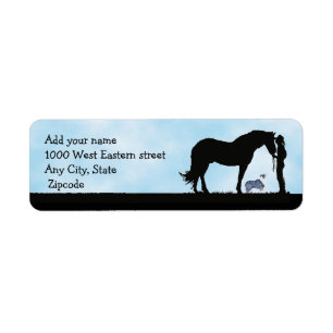 Western Silhouettereturadressetikett Returadress Etikett