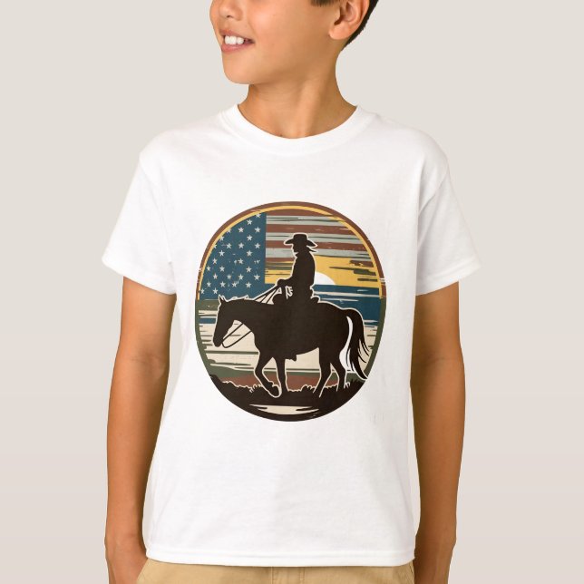 western skjorta KIDS,KID:s westerna skjorta, T Shirt (Framsida)