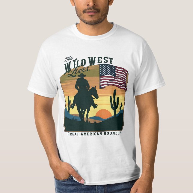 western skjorta manar, manar western skjorta t shirt (Framsida)