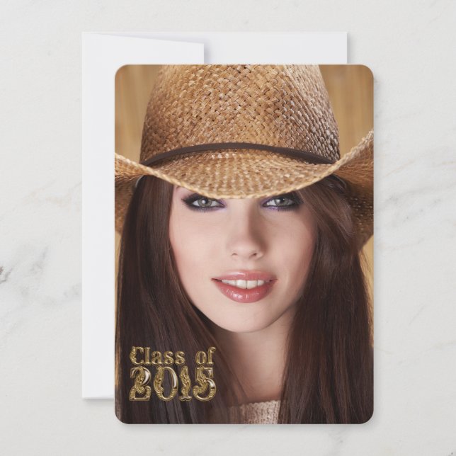 Western skriptklass för 2015 Studenten Inbjudningar (Framsida)