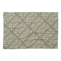 Western socialistisk beige teatowel