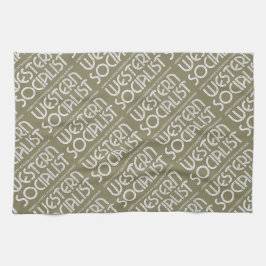 Western socialistisk beige teatowel kökshandduk