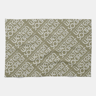 Western socialistisk beige teatowel kökshandduk