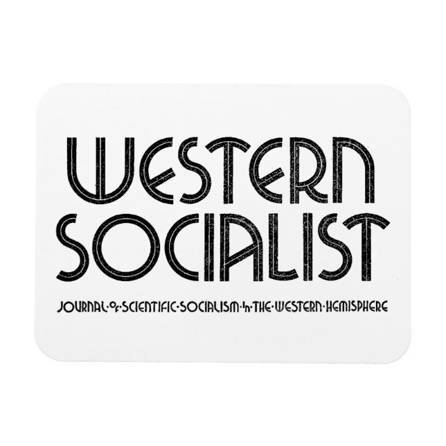 Western socialistisk vit magnet (Horisontell)