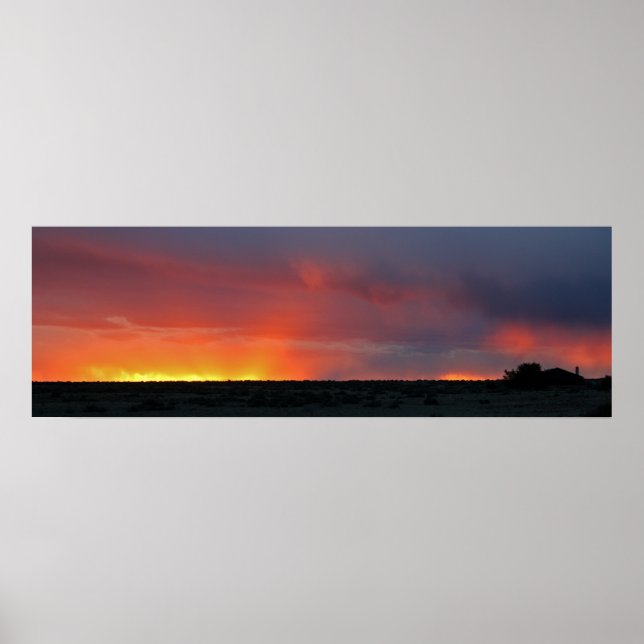 Western solnedgång poster (Framsidan)