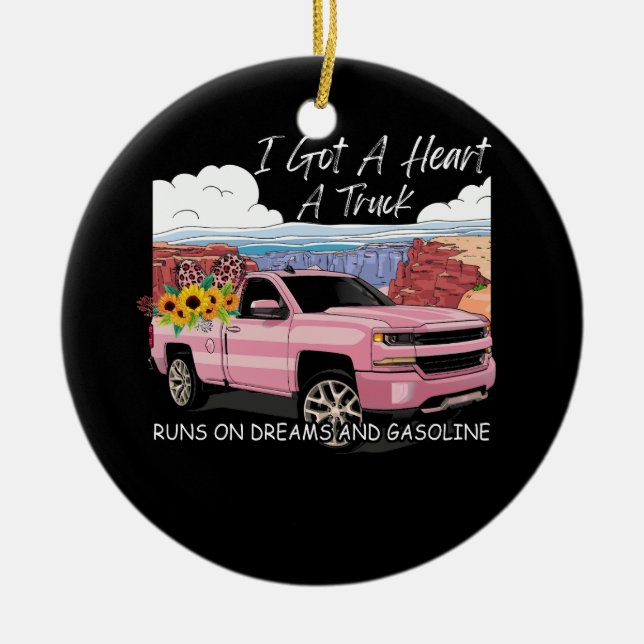 Western solnedgångskvinna I Har ett hjärta som Las Julgransprydnad Keramik (Framsidan)