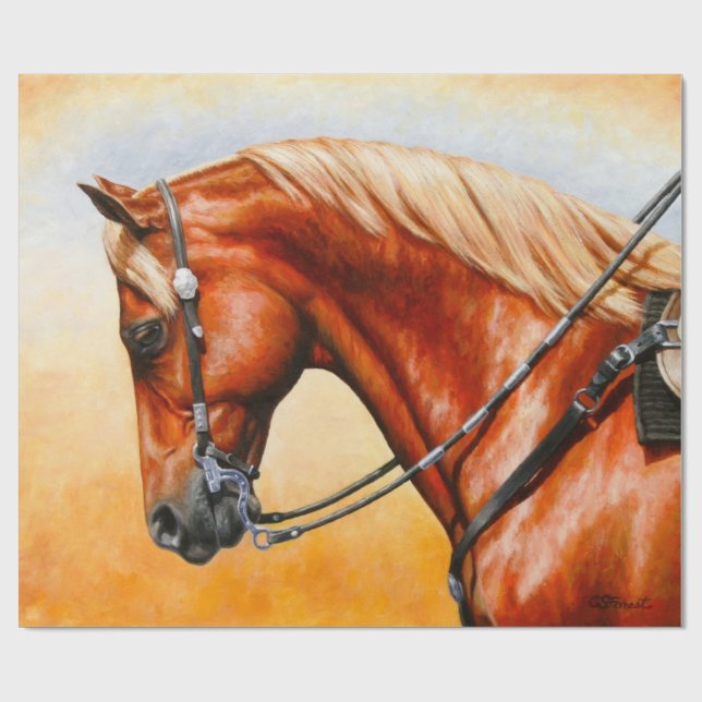 Western sorrel Quarter Horse Presentpapper (Platt)