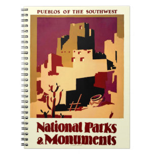 Western Southwest Pueblo WPA National Anteckningsbok Med Spiral