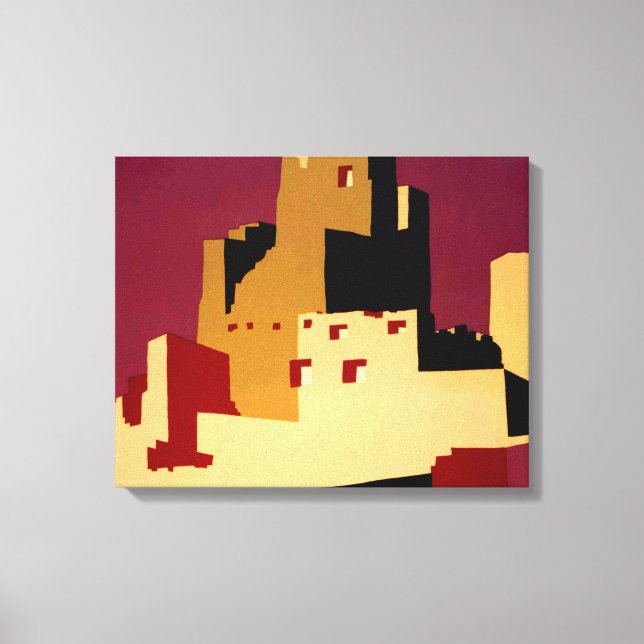 Western Southwest Pueblo WPA National Canvastryck (Framsida)