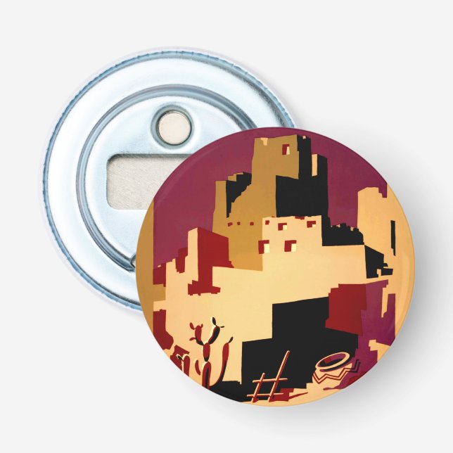 Western Southwest Pueblo WPA National Flasköppnare (Framsidan)