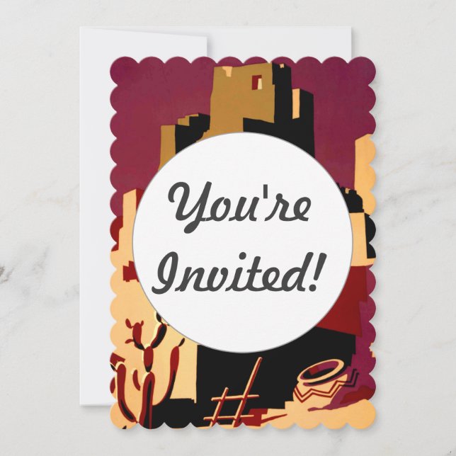 Western Southwest Pueblo WPA National Inbjudningar (Framsida)