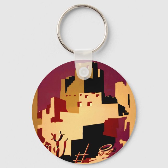 Western Southwest Pueblo WPA National Nyckelring (Framsida)