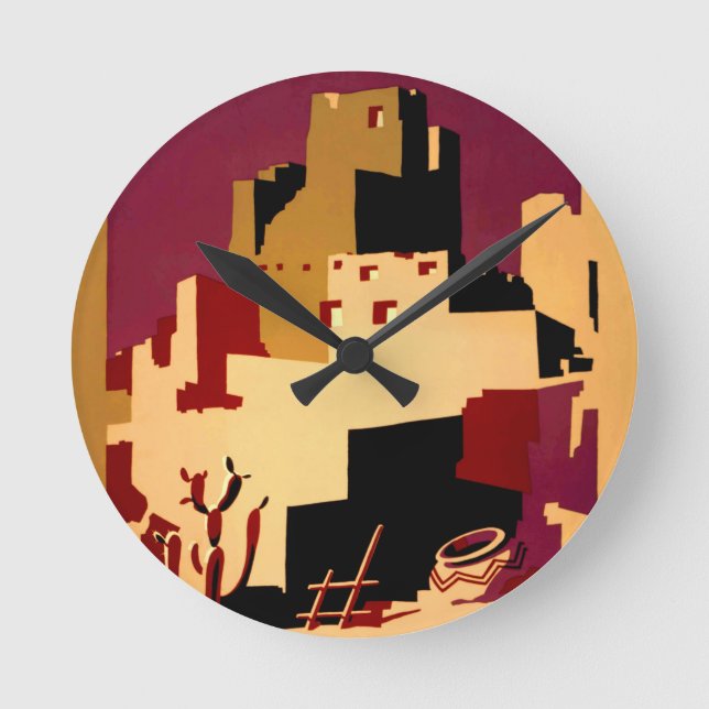 Western Southwest Pueblo WPA National Rund Klocka (Framsida)