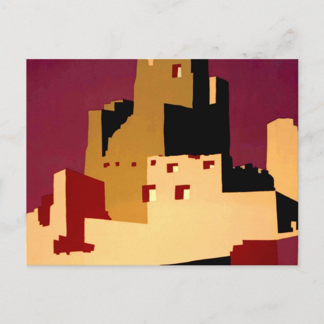 Western Southwest Pueblo WPA National Vykort (Framsida)