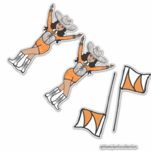 Western Spark Orange Silver Stickers #2 Klistermärken