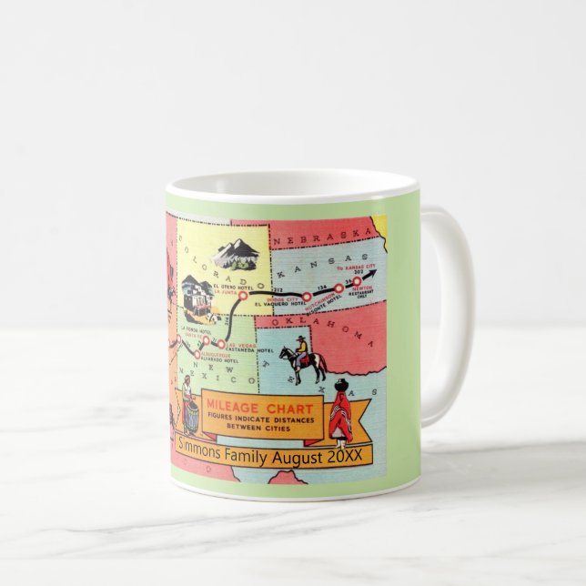 Western States Map Custom Mug Kaffemugg (Framsida höger)