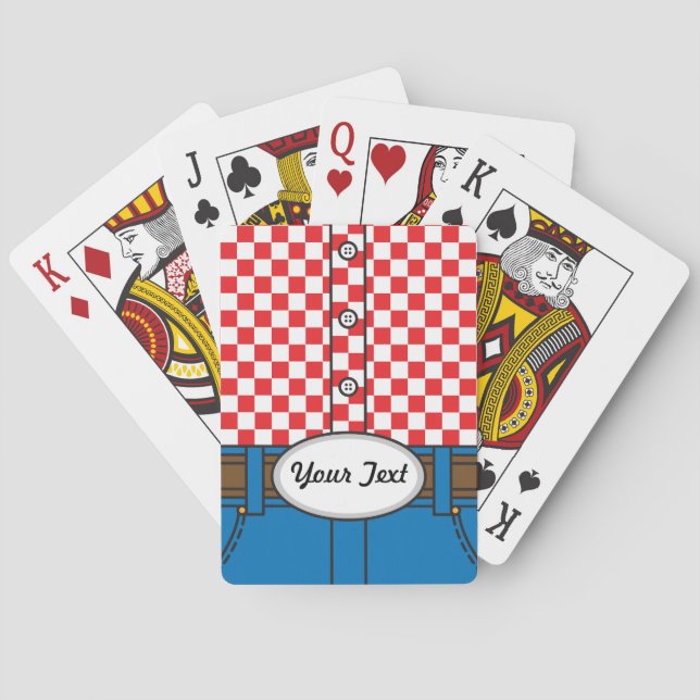 Western stil (med anpassadebältet spänna fast), spel kort (Baksidan)