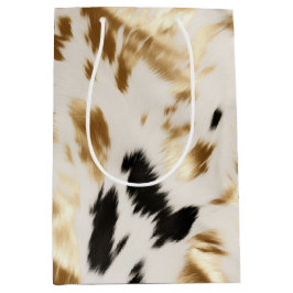 Western Svartvit Guld Cowhide