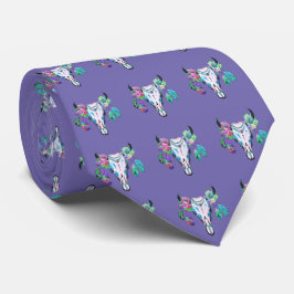 Western sydvästra Cow Skull fjädrar i alla Färg Slips