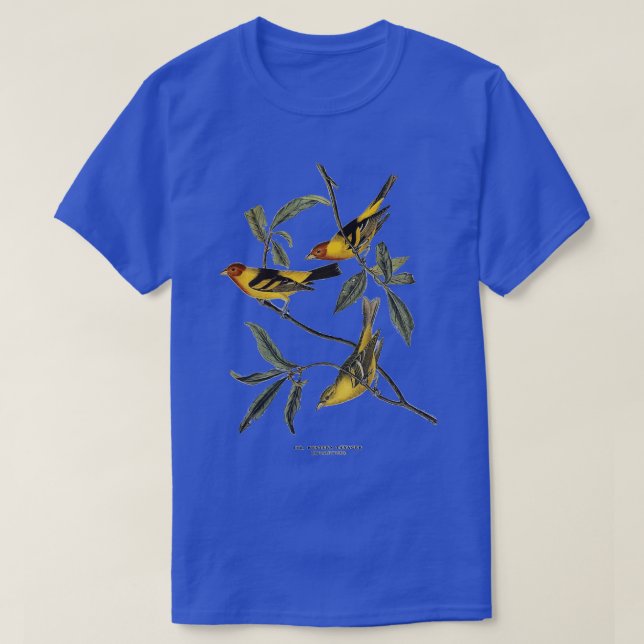 Western Tanager Audubon T Shirt (Design framsida)