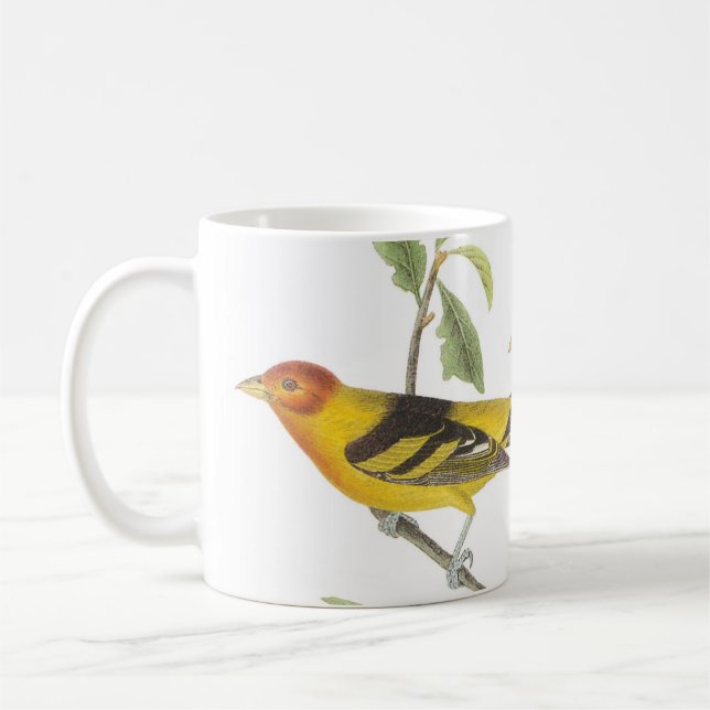Western Tanager av Audubon Kaffemugg (Vänster)