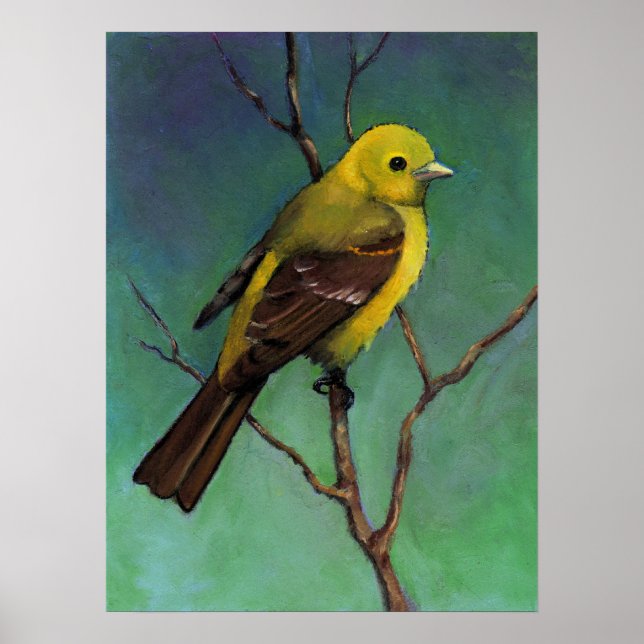 Western Tanager, Poster av Wildlife Art (Framsidan)