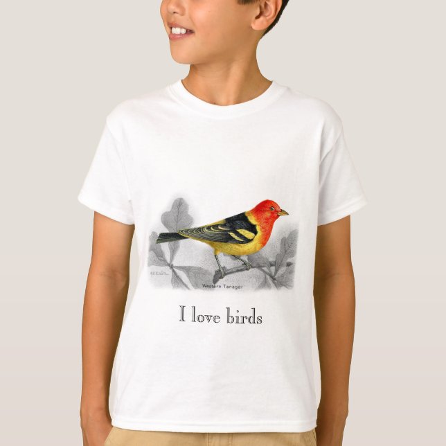Western Tanager T Shirt (Framsida)