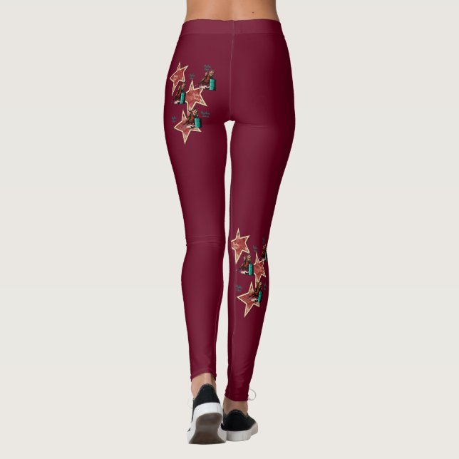 Western tävla för RodeoCowgirltrumma Leggings (Baksida)