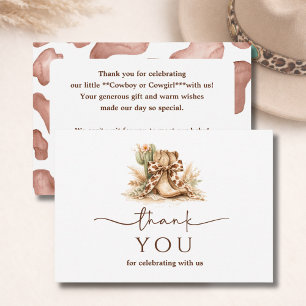 Western tema Cowgirl eller Cowboy Baby Shower Tack Kort