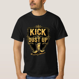 Western text i guld: Knacka dammen uppåt T Shirt