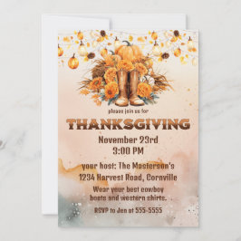Western Thanksgiving Inbjudningar