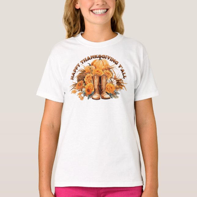 Western Thanksgiving T Shirt (Framsida)