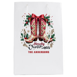 Western Theme Howdy Christmas Cowgirl Boots