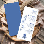Western Themed Bachelorette Weekend Party Blue Meny<br><div class="desc">Kick off your cowgirl celebration in style with this Western-Themed Bachelorette Weekend Menu Card in dusty blue! Designed for brides who love rustic elegance and southern flair, this customizable menu card features classic Western motifs like cowgirl boots, hats, and rope detailing—perfectly paired with modern typography and a soft blue color...</div>