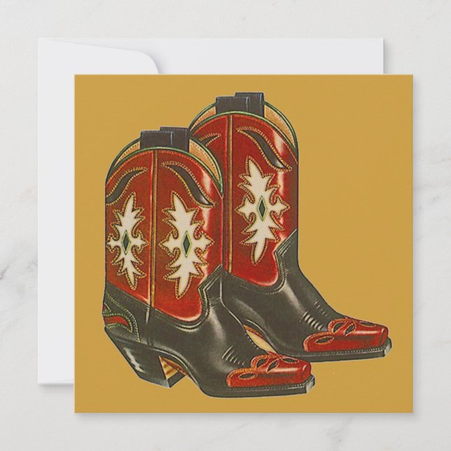 WESTERN THEMED PARTYINBJUDAN~ EZ2 SKRÄDDARSY INBJUDNINGAR (Framsida)