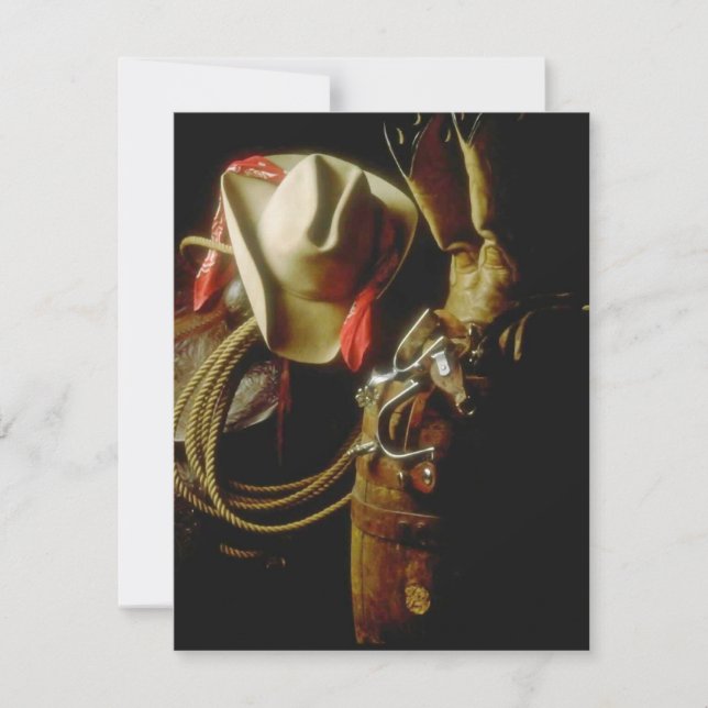 WESTERN THEMED PARTYINBJUDAN~ EZ2 SKRÄDDARSY INBJUDNINGAR (Framsida)