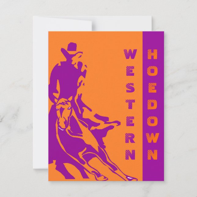 WESTERN THEMED PARTYINBJUDAN~ EZ2 SKRÄDDARSY INBJUDNINGAR (Framsida)